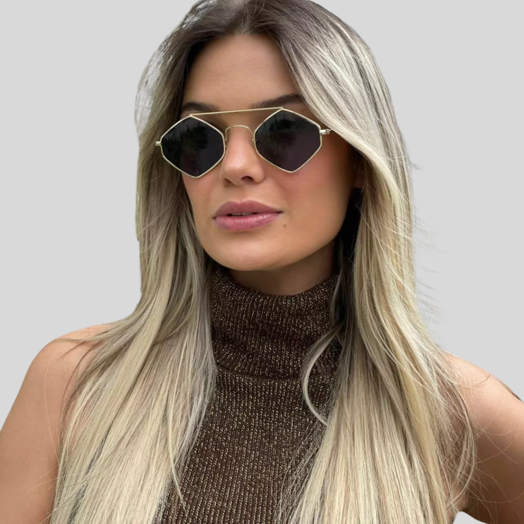 Óculos de Sol Dourado - Vitrinni